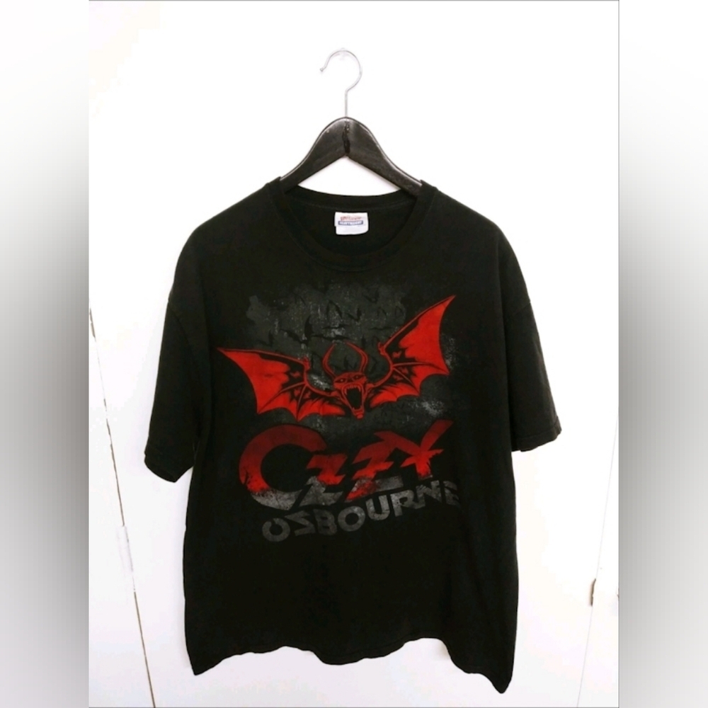 Vtg Y2K Ozzy Osbourne Gargoyle Bat Hanes T-Shirt Size (XL)
